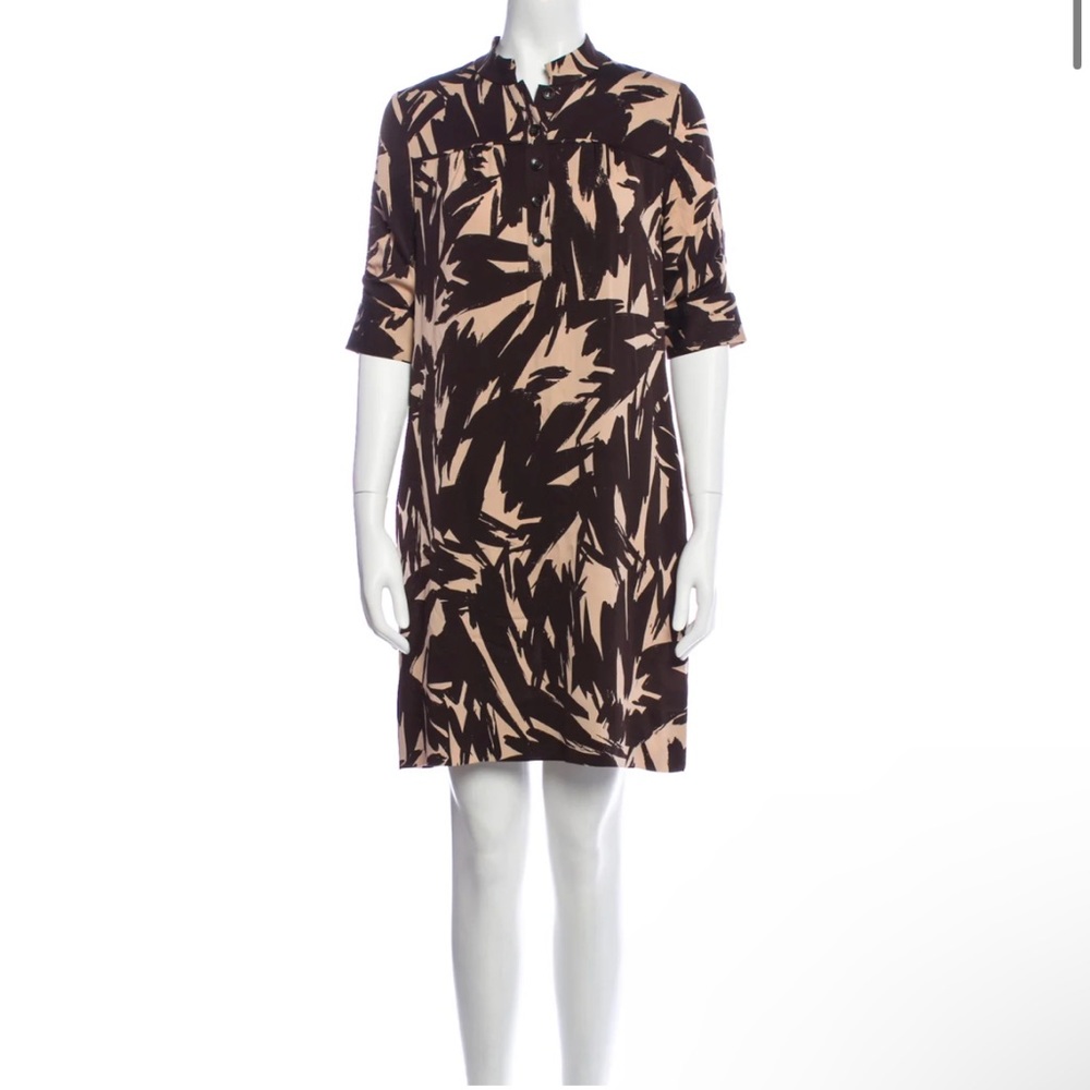Diane von Frustenberg pattern mini shirt dress size 6